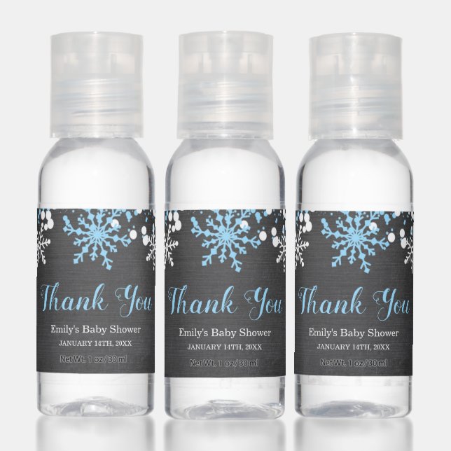 Baby Its Cold Outside Snow Winter Boy Baby Shower Hand Sanitizer (Set)