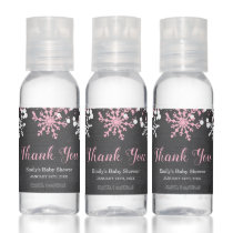Baby Its Cold Outside Snow Winter Girl Baby Shower Hand Sanitizer