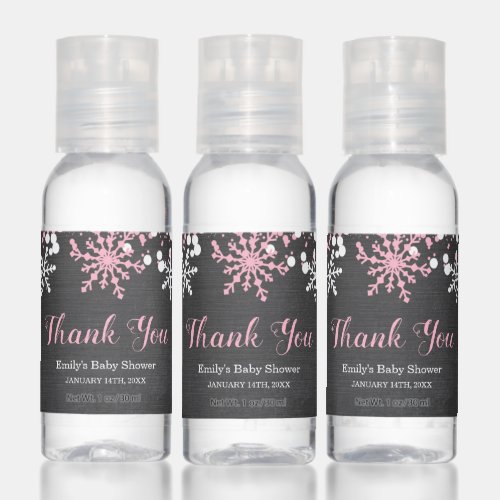 Baby Its Cold Outside Snow Winter Girl Baby Shower Hand Sanitizer