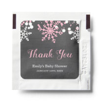 Baby Its Cold Outside Snow Winter Girl Baby Shower Hand Sanitizer Packet