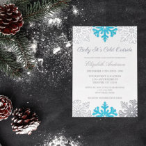 Baby It's Cold Outside Snowflake Baby Shower Foil Invitation