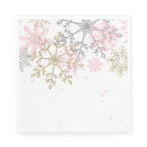 Baby It's Cold Outside Snowflake Baby Shower Napki Napkins