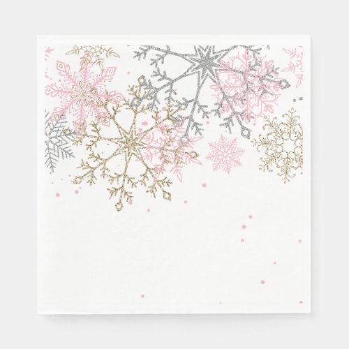 Baby Its Cold Outside Snowflake Baby Shower Napki Napkins