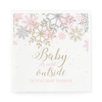Baby It's Cold Outside Snowflake Baby Shower Napkins