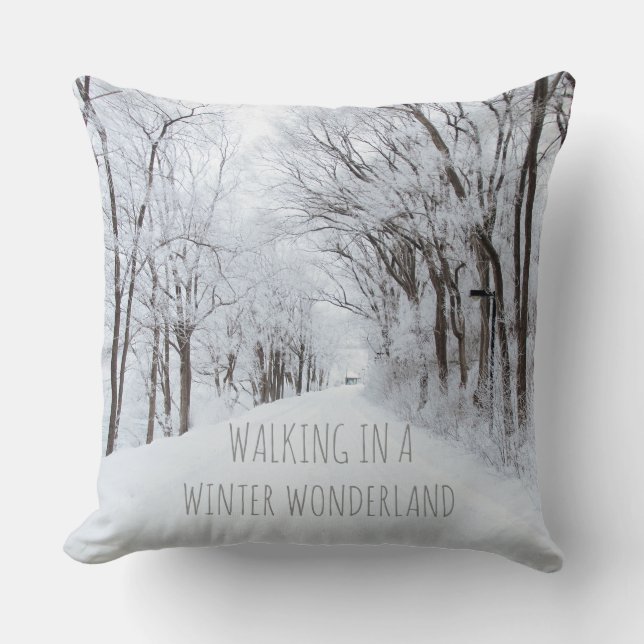 Baby, It's Cold Outside Snowflake Holiday Pillow (Front)