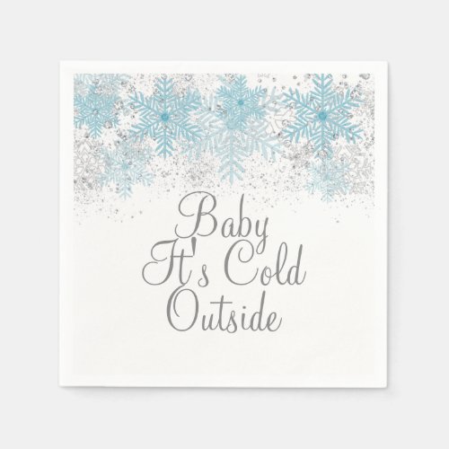 Baby Its Cold Outside Snowflake Napkins