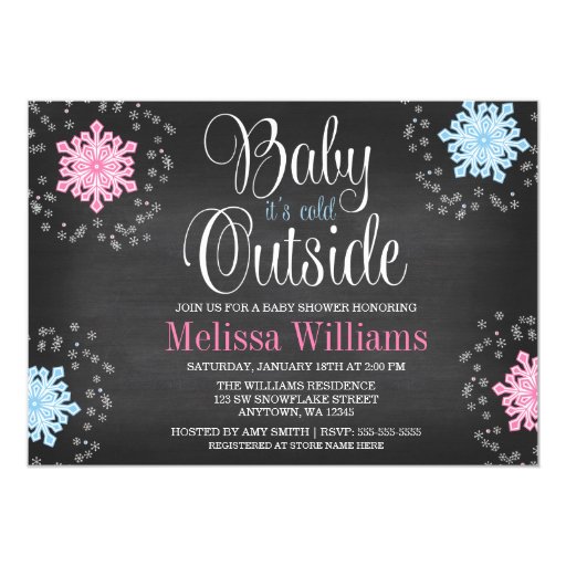 Baby It's Cold Outside Baby Shower Invitations 3