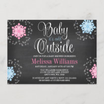 Baby It's Cold Outside Snowflakes Baby Shower Invitation