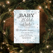 Baby It's Cold Outside Snowflakes Baby Shower Invitation