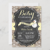 Baby its Cold Outside Snowman Baby Shower Invitation