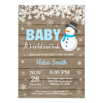 Baby its Cold Outside Snowman Boy Baby Shower Invitation