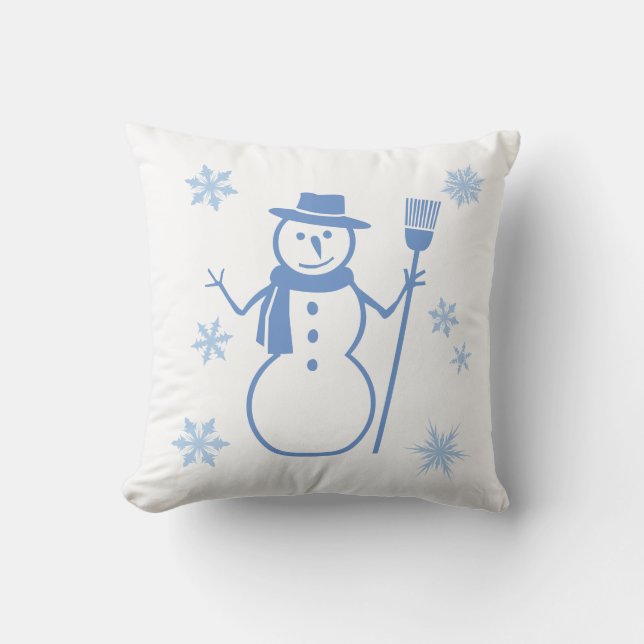 Baby it's Cold Outside Snowman Pillow (Front)