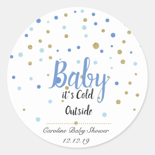 baby its cold outside stickers _ blue