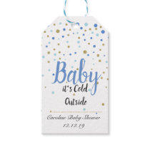 Baby its cold outside stickers - BLUE Gift Tags