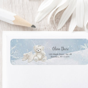 Baby, It's Cold Outside Teddy Bear Return Address Label