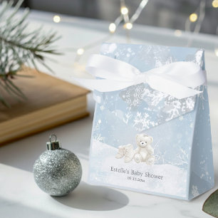 Baby, It's Cold Outside Teddy Bear Winter Gift Favor Boxes