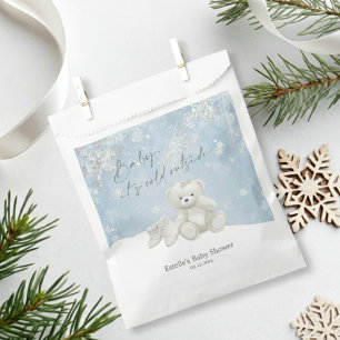 Baby, It's Cold Outside Teddy Bear Winter Keepsake Favor Bag