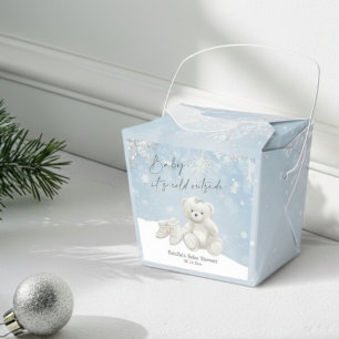 Baby, It's Cold Outside Teddy Bear Wonderland  Favor Boxes