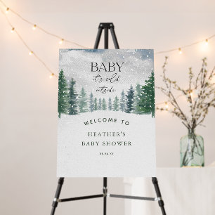 Baby It's Cold Outside Tree Baby Shower Welcome Foam Board