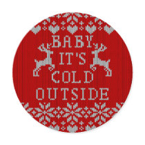 Baby It's Cold Outside Ugly Sweater red Style Invitation