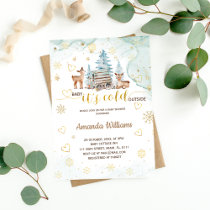 Baby It's Cold Outside Watercolor Baby Shower Invitation