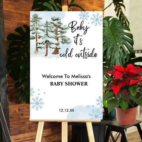 Baby its cold outside welcome baby shower  foam board