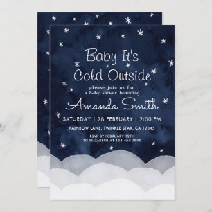 Baby It's Cold Outside Whimsical Baby Shower Invitation
