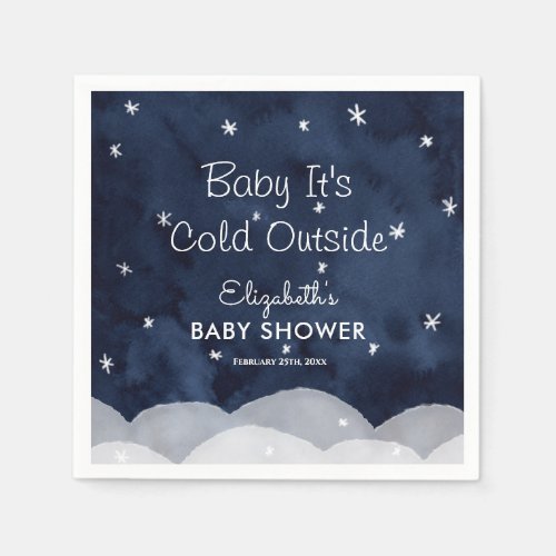 Baby Its Cold Outside Whimsical Baby Shower  Napkins