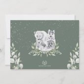 Baby Its Cold Outside Winter Animals Baby Shower Invitation (Back)