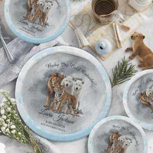 Baby Its Cold Outside Winter Animals Baby Shower Paper Plates