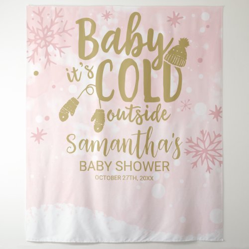 Baby Its Cold Outside Winter Baby Shower Backdrop