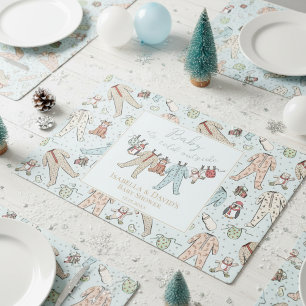 Baby It's Cold Outside Winter Baby Shower Custom Placemat