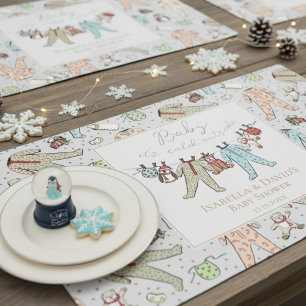 Baby It's Cold Outside Winter Baby Shower Custom Placemat