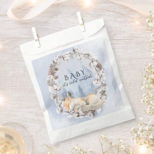 Baby its cold outside Winter Baby Shower  Favor Bag