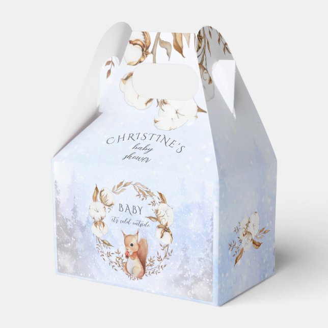 Baby It's Cold Outside Winter Baby Shower  Favor Boxes (Front Side)