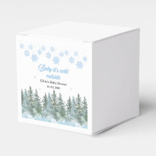 Baby It's Cold Outside Winter Baby Shower Favor Boxes