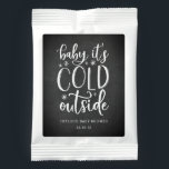 Baby It's Cold Outside | Winter Baby Shower Favor Hot Chocolate Drink Mix<br><div class="desc">Adorable favors for winter baby showers feature a chalkboard background with "baby it's cold outside" in white lettering. Personalize with the mom to be's name and event date,  or text of your choice.</div>