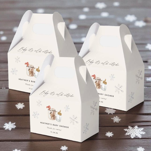 Baby It's Cold Outside Winter Baby Shower Favors Favor Boxes (Creator Uploaded)