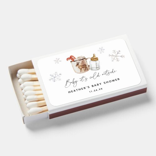 Baby Its Cold Outside Winter Baby Shower Favors Matchboxes