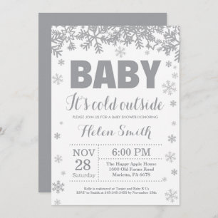Baby its Cold Outside Winter Baby Shower Invitatio Invitation