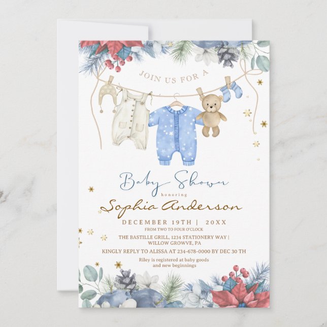 Baby Its Cold Outside Winter Baby Shower Invitation (Front)