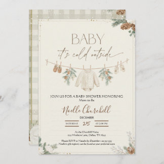 Baby It's Cold Outside Winter Baby Shower Invitation