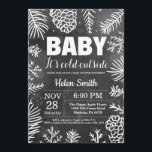 Baby its Cold Outside Winter Baby Shower Invitation<br><div class="desc">Baby its Cold Outside Winter Baby Shower Invitation. White Snowflake. Boy or Girl Baby Shower Invitation. Winter Holiday Baby Shower Invite. Chalkboard Background. Black and White. For further customization,  please click the "Customize it" button and use our design tool to modify this template.</div>