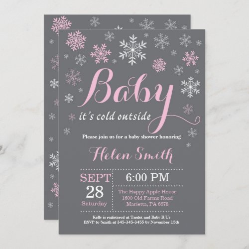 Baby Its Cold Outside Winter Baby Shower Invitation