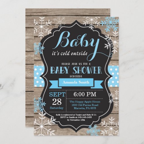 Baby Its Cold Outside Winter Baby Shower Invitation