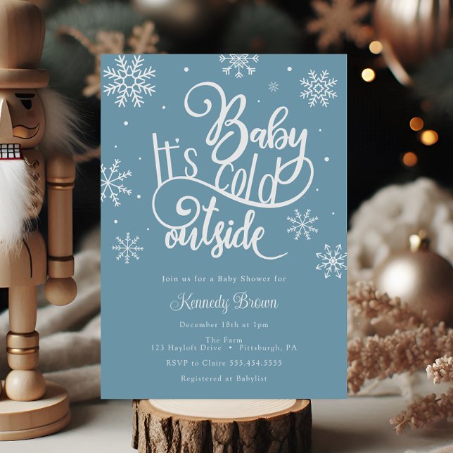 Baby it's Cold Outside Winter Baby Shower Invitation (Creator Uploaded)
