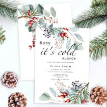 Baby it's cold outside winter baby shower  invitation