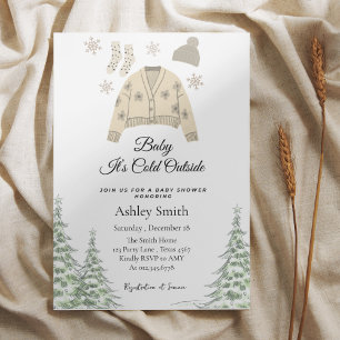 Baby It's Cold Outside Winter baby shower Invitation