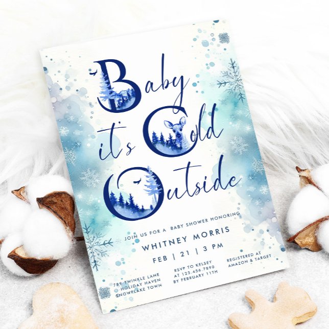 Baby It's Cold Outside Winter Baby Shower Invitation (Creator Uploaded)