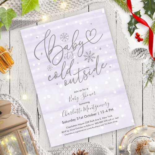 Baby Its Cold Outside Winter Baby Shower Invitation